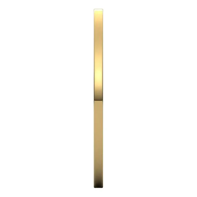 10K Yellow Gold Flat Ultra-Light Wedding Band, 1 mm Wide