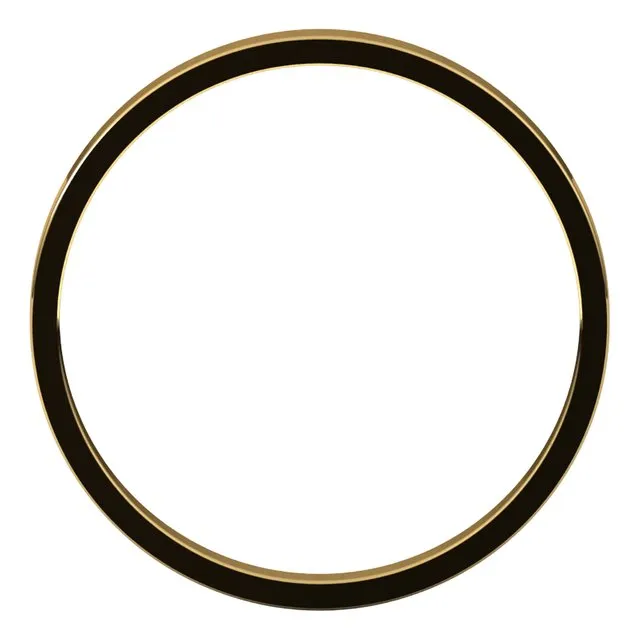 10K Yellow Gold Flat Ultra-Light Wedding Band, 2 mm Wide