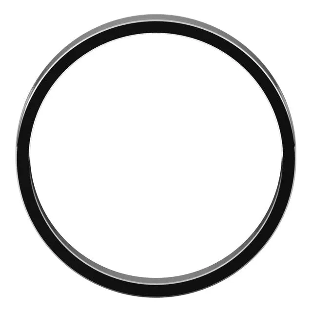 14K White Gold Flat Ultra-Light Wedding Band, 3 mm Wide