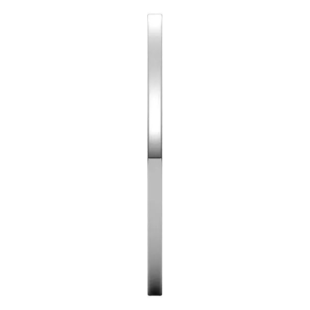 18K White Gold Flat Ultra-Light Wedding Band, 1 mm Wide
