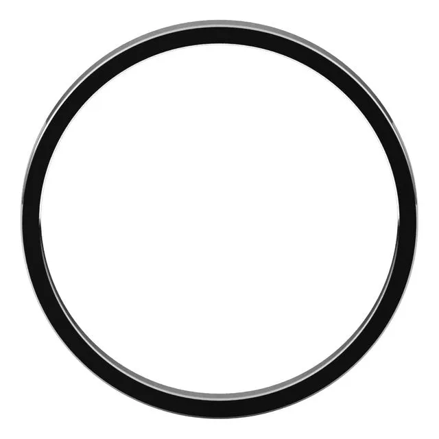 18K White Gold Flat Ultra-Light Wedding Band, 2 mm Wide