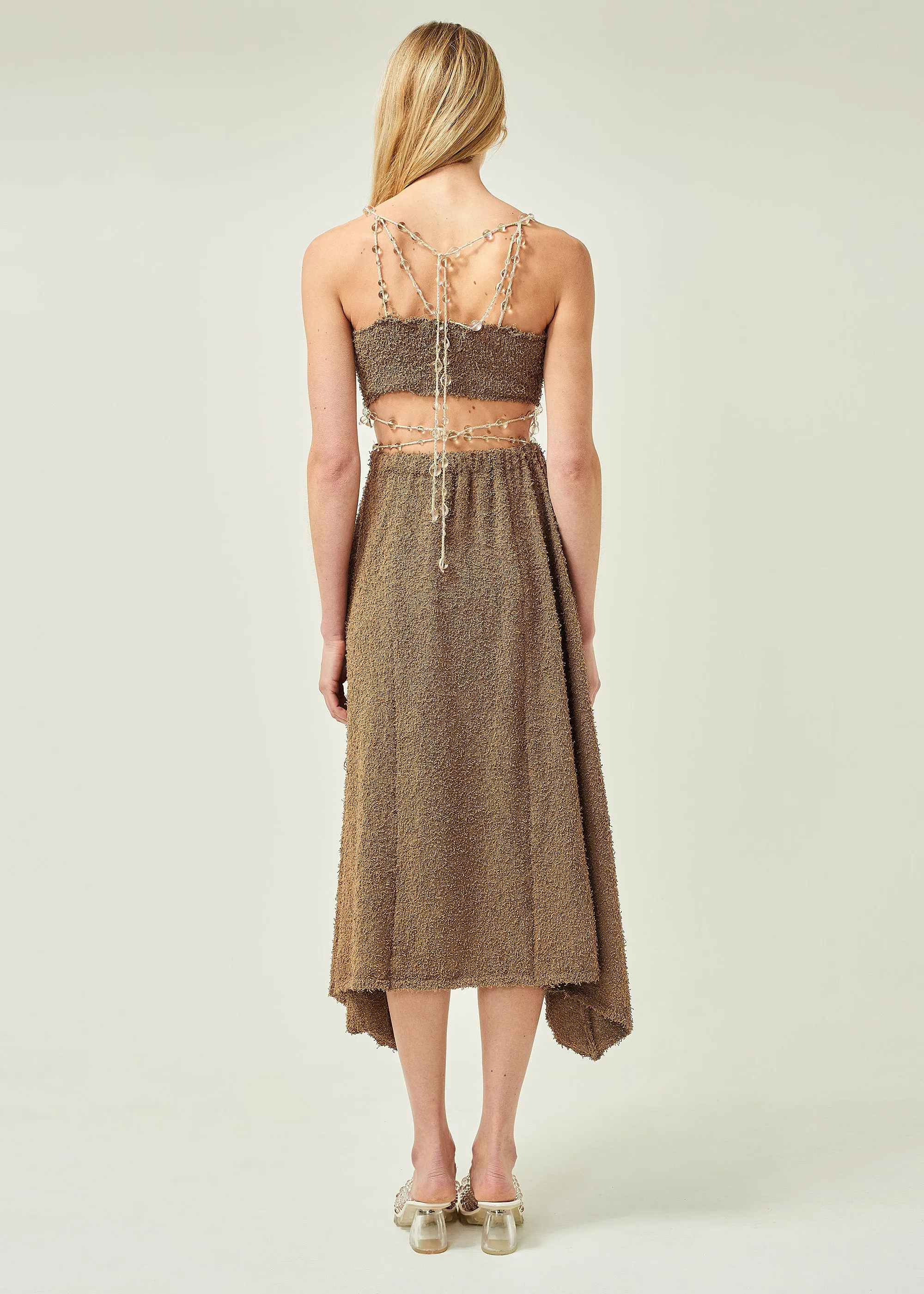BEADED BANDEAU DRESS