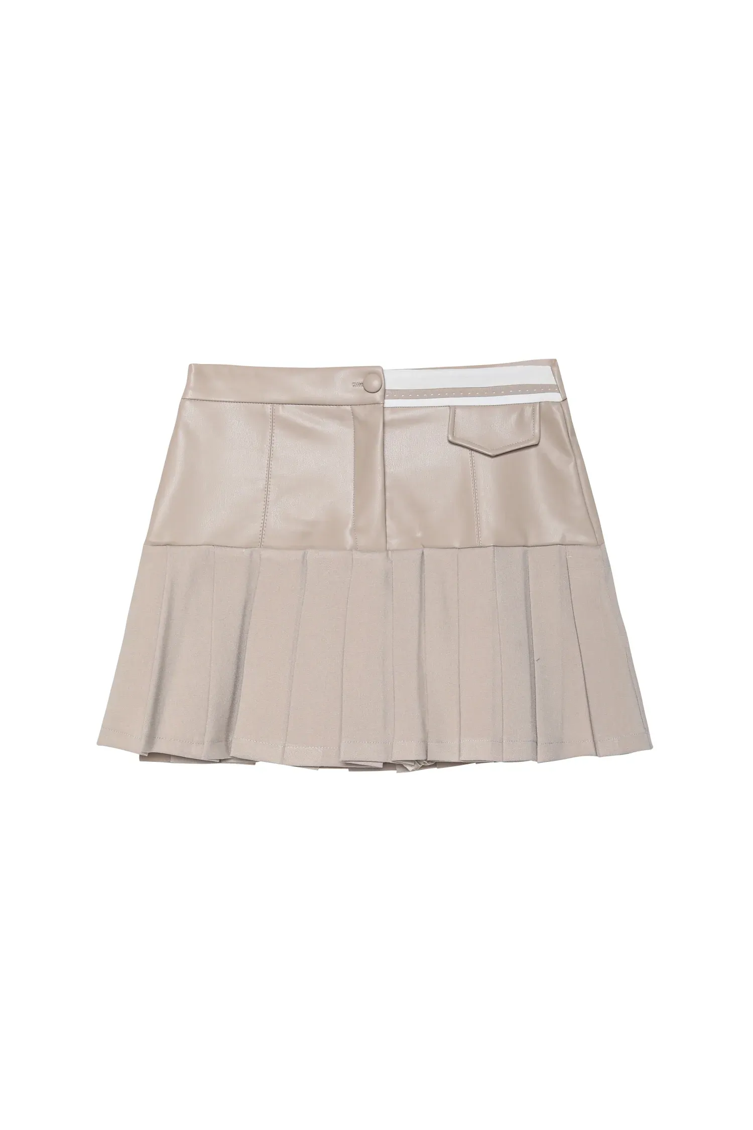 Daria Faux Leather Pleated Skirt