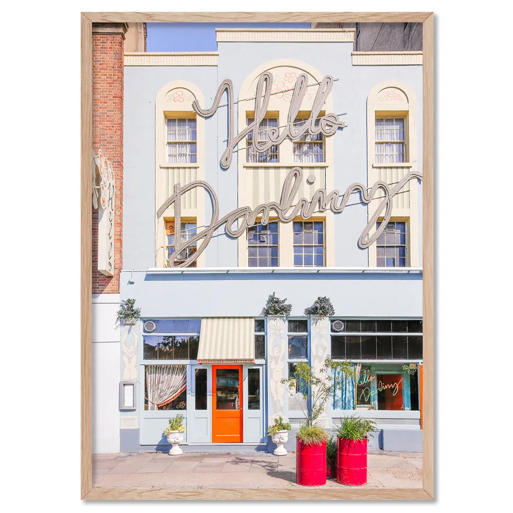 Hello Darling London - Art Print by Victoria's Stories