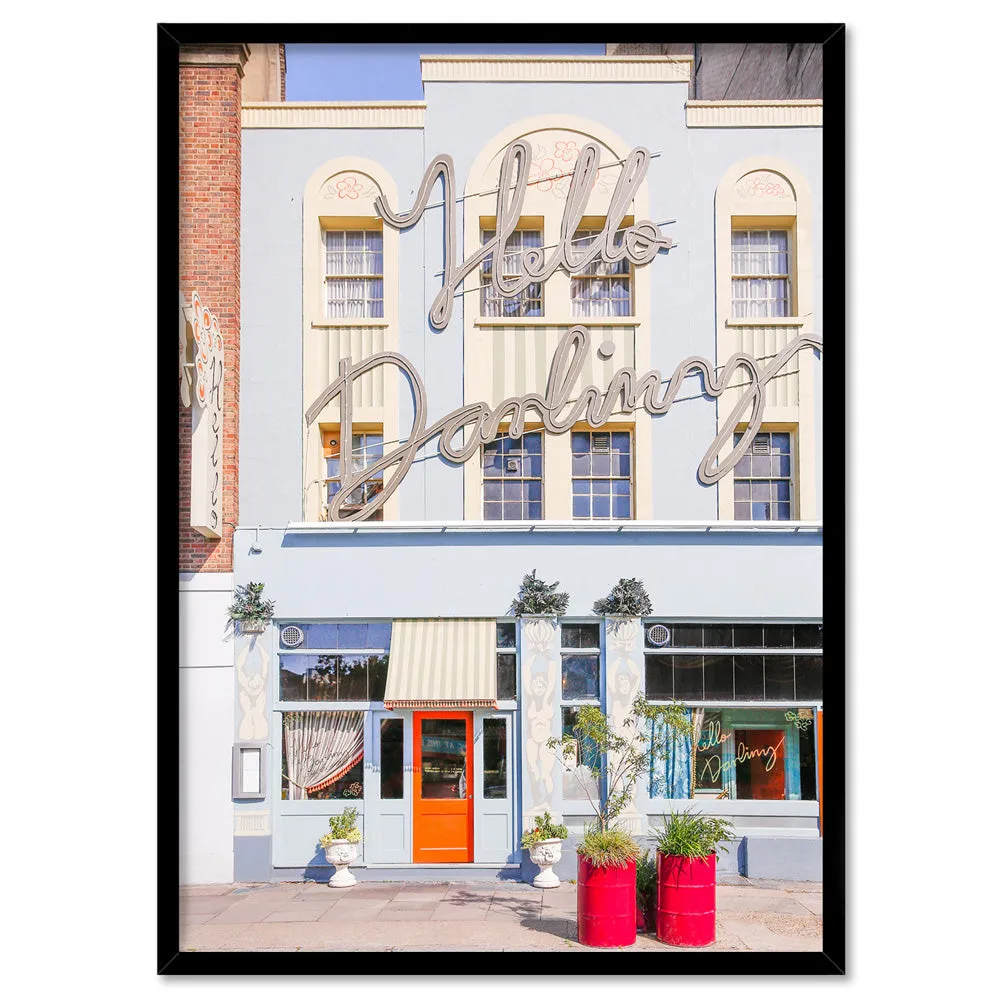 Hello Darling London - Art Print by Victoria's Stories