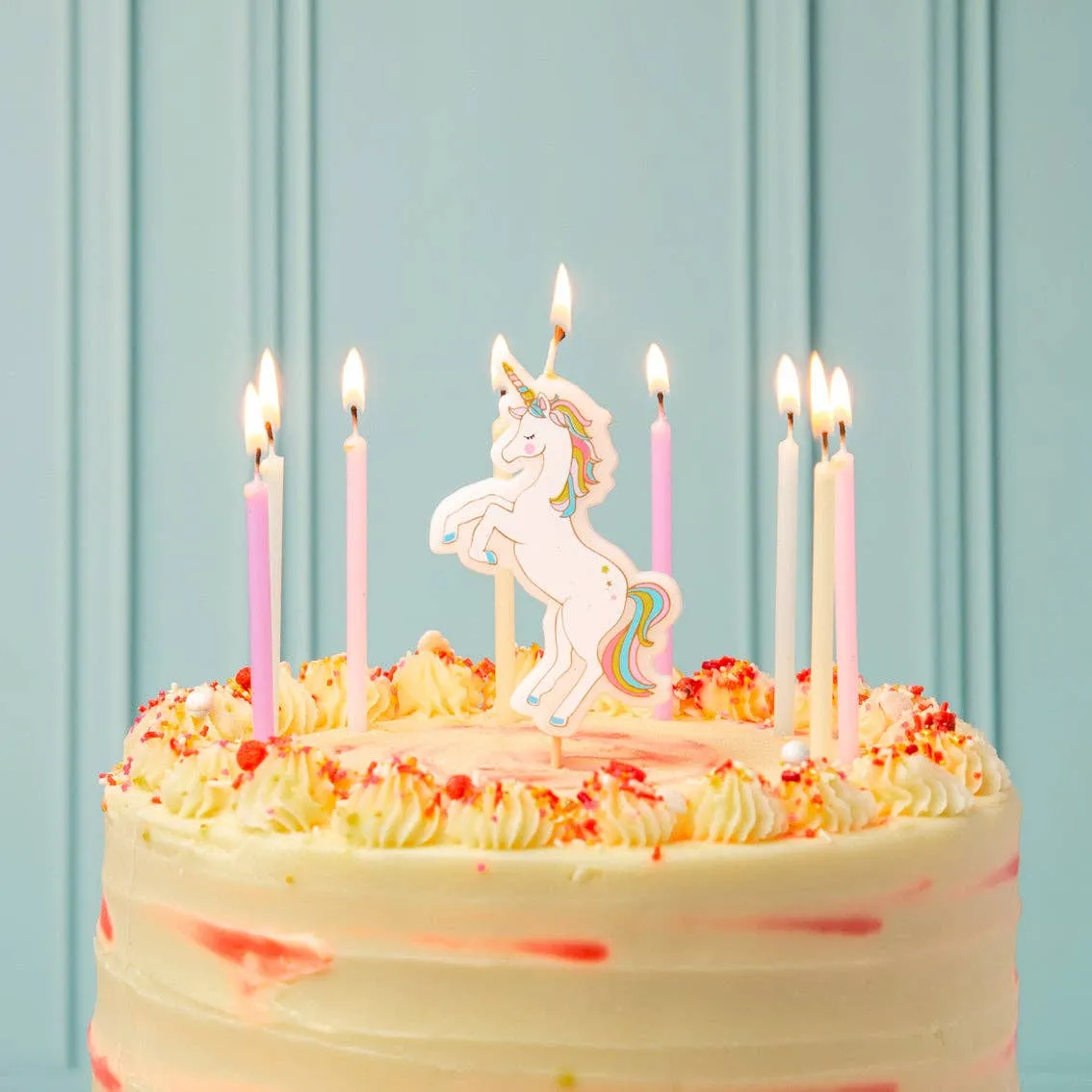 Long Pastel Colour Birthday Candles - 16 Pack
