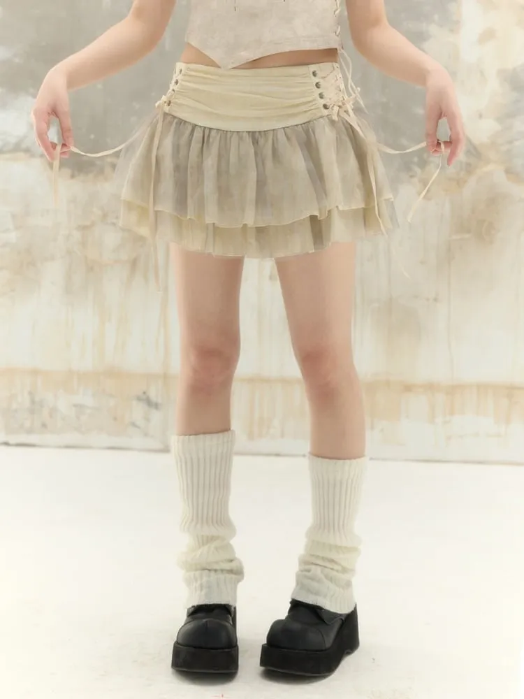 Low-waist Lace-up Ballerina Skirt