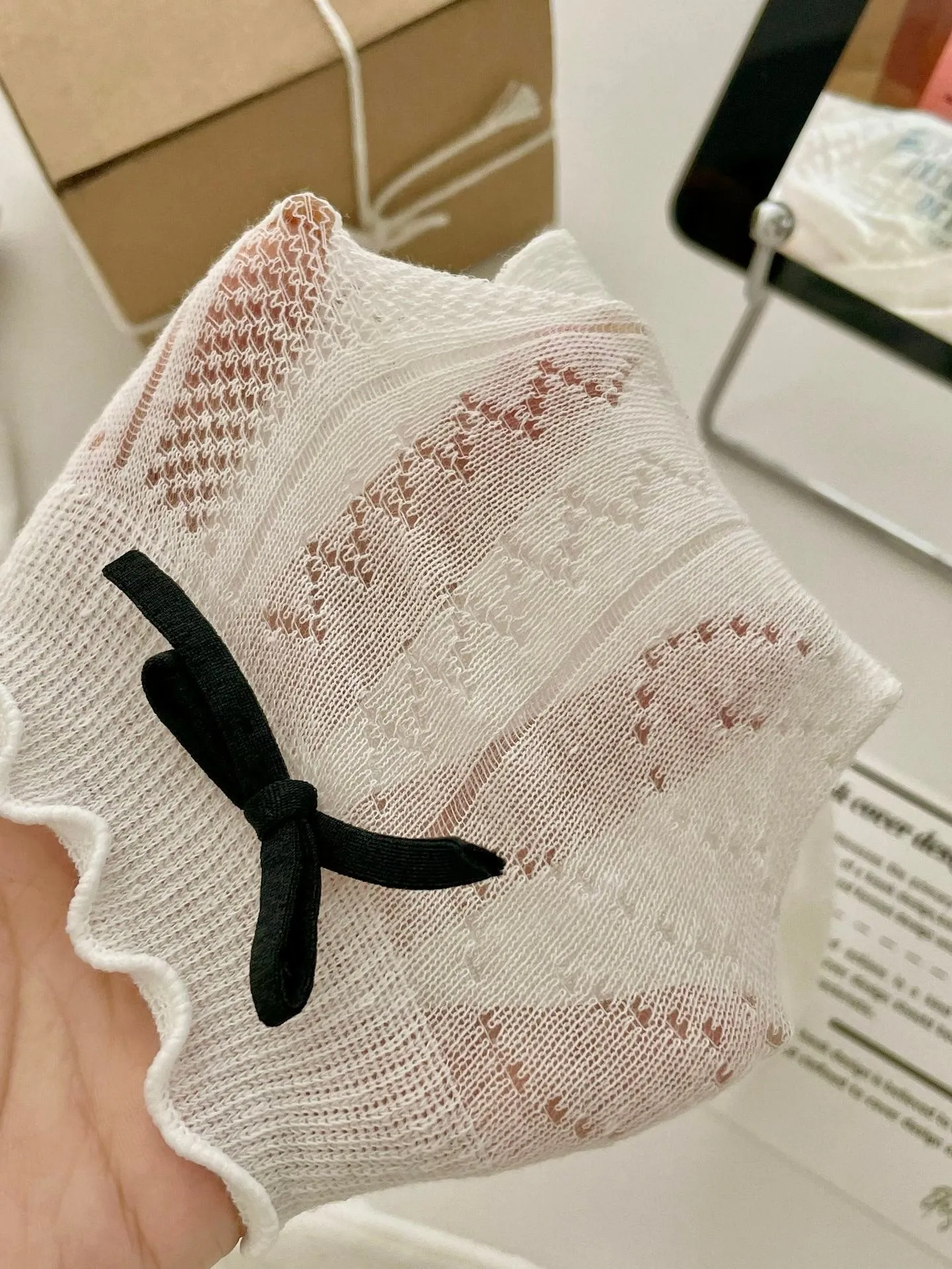 Lucky Girl Ribbon Socks
