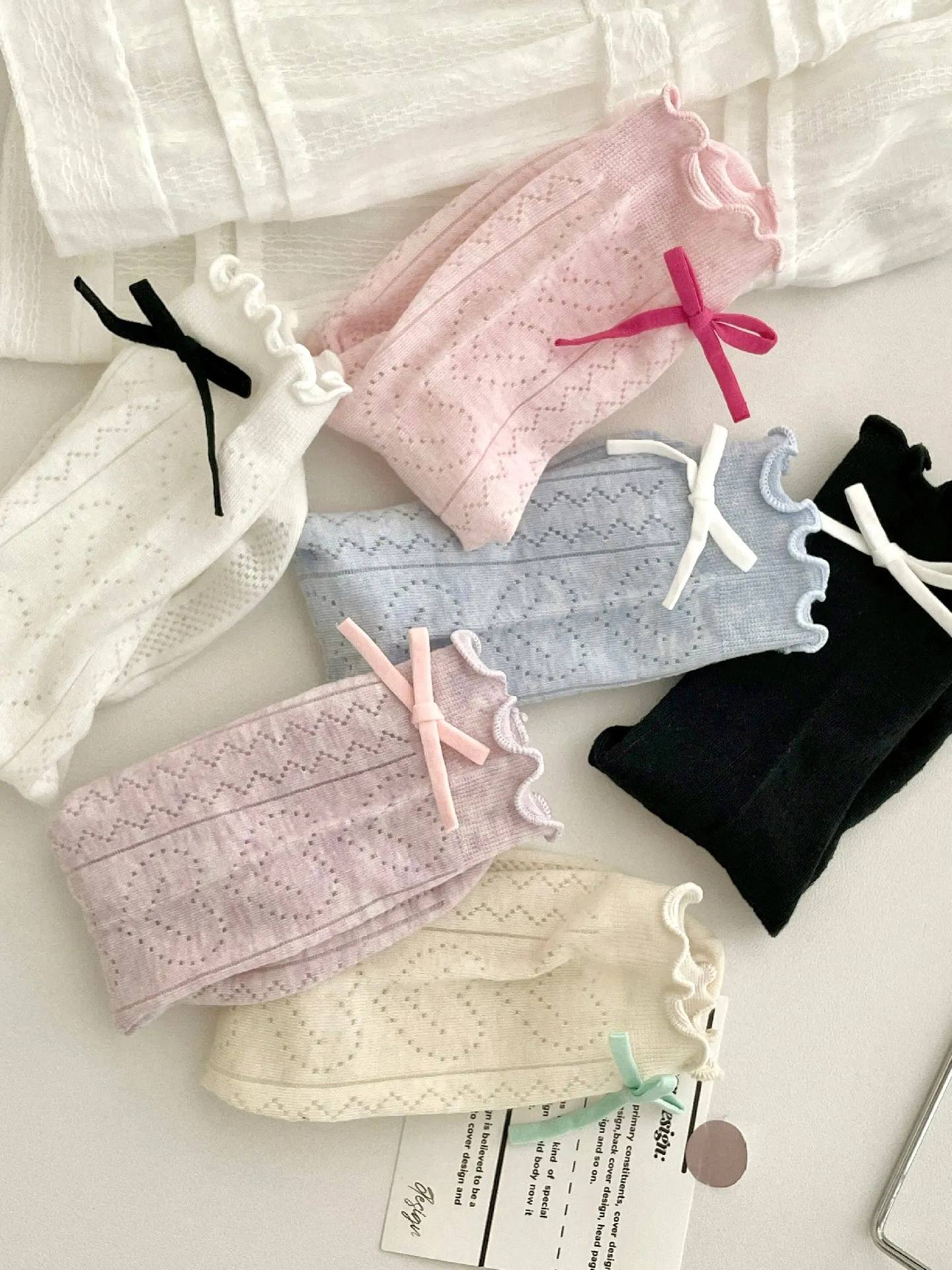 Lucky Girl Ribbon Socks