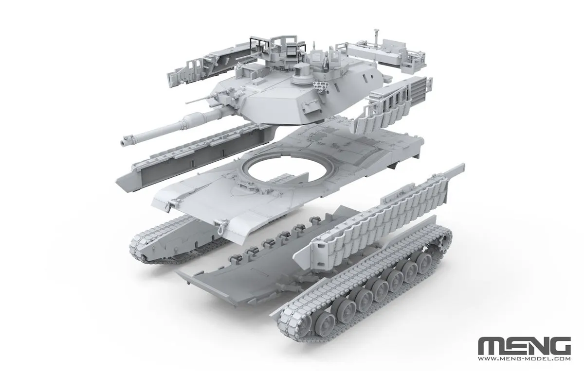 Meng 72-003 1/72 scale U.S. M1A2 SEP ABRAMS TUSK II Main Battle Tank kit