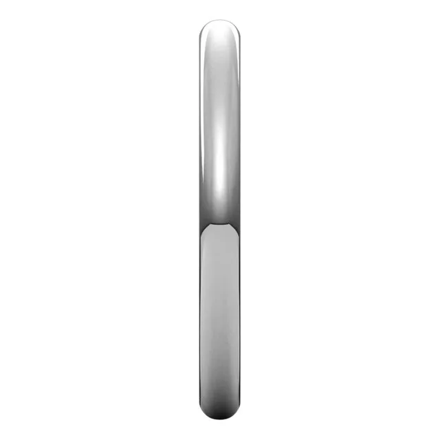 Platinum Half Round Ultra-Light Wedding Band, 2 mm Wide