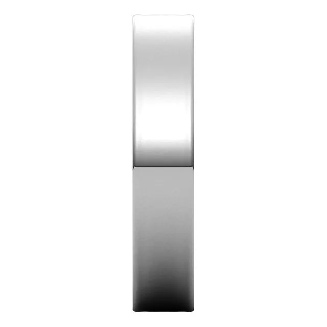 Sterling Silver Flat Ultra-Light Wedding Band, 4 mm Wide
