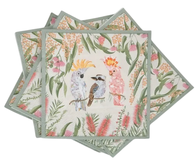 Urban | FB Birds Napkins Pink & White
