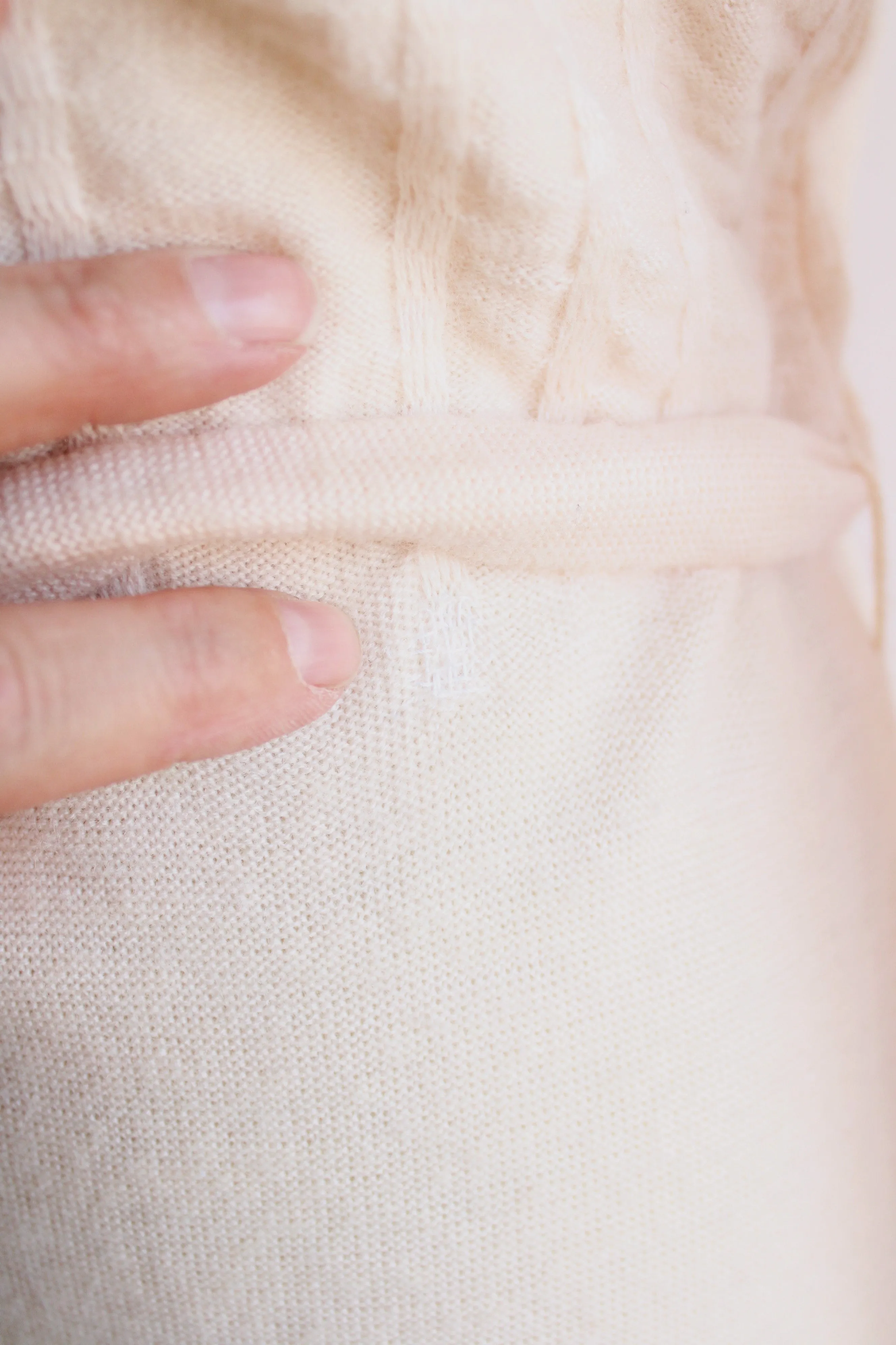 Vintage 1970s Ivory Knit Dress