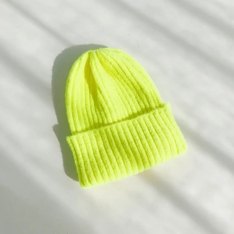 Warm Winter Knit Beanie Hats Women's Winter Men's Autumn and Winter Wool Keep Warm Plush Pullover Unisex