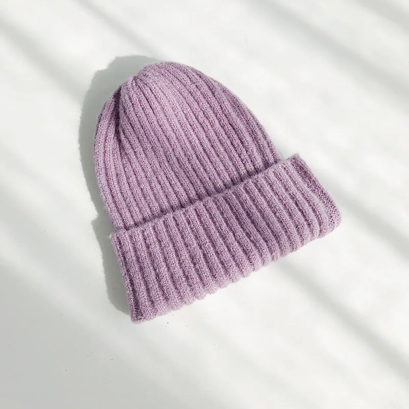 Warm Winter Knit Beanie Hats Women's Winter Men's Autumn and Winter Wool Keep Warm Plush Pullover Unisex