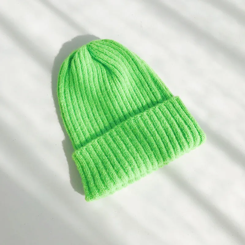 Warm Winter Knit Beanie Hats Women's Winter Men's Autumn and Winter Wool Keep Warm Plush Pullover Unisex