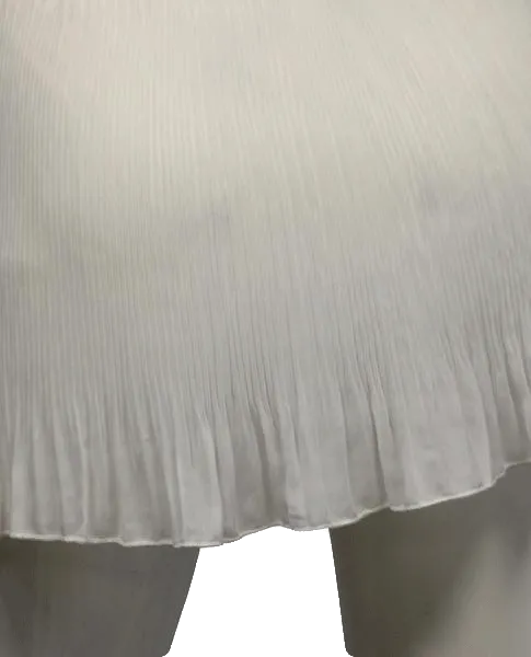 Wet Seal 80's Pleated White Mini Skirt NWT Size M SKU 000054
