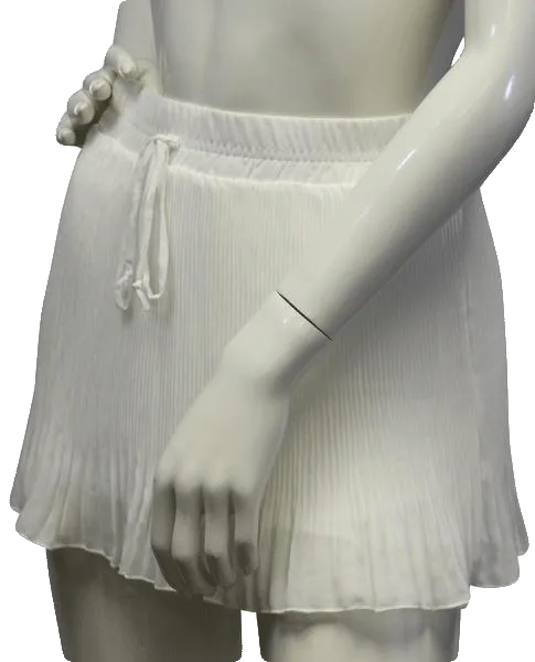 Wet Seal 80's Pleated White Mini Skirt NWT Size M SKU 000054
