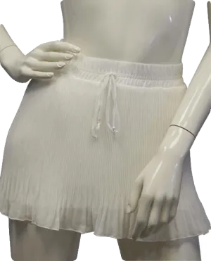 Wet Seal 80's Pleated White Mini Skirt NWT Size M SKU 000054