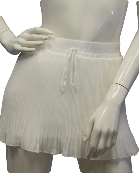 Wet Seal 80's Pleated White Mini Skirt NWT Size M SKU 000054
