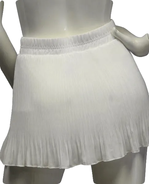 Wet Seal 80's Pleated White Mini Skirt NWT Size M SKU 000054